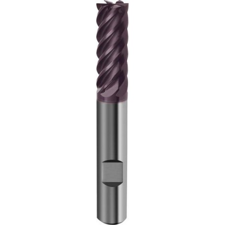 Fraise cylindrique longue, type H, en carbure monobloc, queue HB, de 6 à 8 dents, recouverte de TiAIN, Ø d1 - e8 : 12,0 mm, Long. totale l1 83 mm