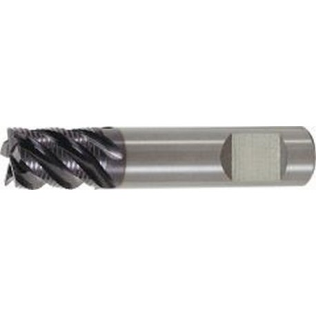 Fraise d'ébauche courte, type HR, en carbure monobloc, surface recouverte de TiAlN, pour le traitement de l'INOX, Ø d1 - h10 : 6,0 mm