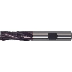 Fraise d'ébauche longue, en carbure monobloc, Ø d1 - js14 : 14,0 mm, Long. totale l1 83 mm, Long. coupe l2 26 mm, Ø queue d2 - h6 : 14 mm, Dents : 4