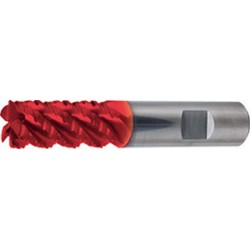 Fraise d'ébauche en carbure monobloc de type NF, longue, de 45°, Fire, Ø d1 - h10 : 8,0 mm, Long. totale l1 63 mm, Long. coupe l2 19 mm