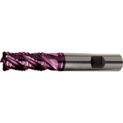 Fraise d'ébauche en carbure monobloc de type NF, longue, TiAlN, Ø d1 - h10 : 20,0 mm, Long. totale l1 104 mm, Long. coupe l2 38 mm, Dégagement : 54 mm