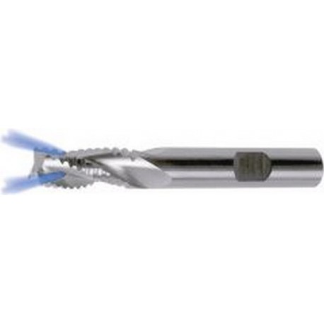 Fraise d'ébauche avec arrosage centrale, longue, en carbure monobloc, pour aluminium, Ø d1 - h10 : 12,0 mm, Long. totale l1 83 mm, Long. coupe l2 22 mm