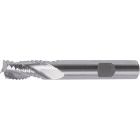 Fraise d'ébauche sans arrosage centrale, longue, en carbure monobloc, pour aluminium, Ø d1 - h10 : 8,0 mm, Long. totale l1 63 mm, Long. coupe l2 16 mm