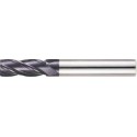 Fraise torique, 4 dents, en carbure monobloc, Ø d1 - e8 : 8,0 mm, Long. totale l1 70 mm, Long. coupe l2 25 mm, Rayon : 1,5 mm, Ø queue d2 - h6 : 8 mm