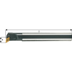 Barre d'alésage ISO 93° A..-PDUNR/L, à arrosage interne, Désignation : A32S PDUNL 15, Ø queue - dg7 32 mm, Dimensions Ø min. 40 mm