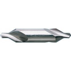 Foret à center, en acier à coupe rapide, DIN 333-A, Ø de foret k12 : 2,00 mm, Ø queue h8 : 5,00 mm, Long. totale 40,0 mm