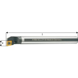 Barre d'alésage ISO 95° A..-SCLCR/L, à arrosage interne, Désignation : A0608H SCLCR 06, Ø queue - dg7 8 mm, Dimensions Ø min. 8 mm