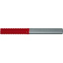 Fraise cylindrique en carbure monobloc pour l'usinage dur, extra longue, de 6 à 8 dents, de 55°, Ø d1 - h10 : 6,0 mm, Long. totale l1 75 mm