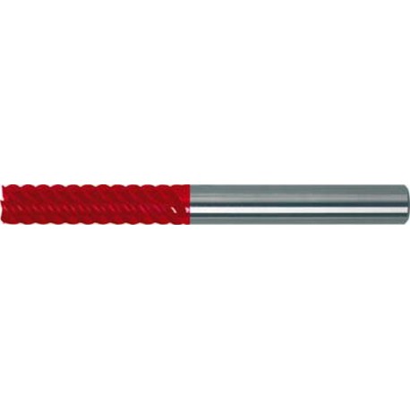 Fraise cylindrique en carbure monobloc pour l'usinage dur, extra longue, de 6 à 8 dents, de 55°, Ø d1 - h10 : 16,0 mm, Long. totale l1 150 mm