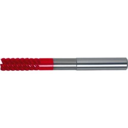 Fraise torique carbure monobloc extra longue, UF, 6 dents, Ø d1 - h10 : 8,0 mm, Long. totale l1 100 mm, Long. coupe l2 19 mm