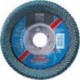 Meule-éventail Ø 125 mm (12200 tr/mn), POLIFAN® SG-ZIRKON-CURVE, radiale, Grain : 40, Larg. : des soudures d'angle - 8 mm