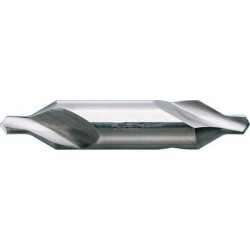 Foret à center, en acier à coupe rapide à 5 % de cobalt, DIN 333-A, Ø de foret k12 : 1,60 mm, Ø queue h8 : 4,00 mm