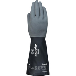Gants chimiques AlphaTec 53-001 taille 9 gris/noir EN 388,EN 374,EN 407 6 PA (Par 6)