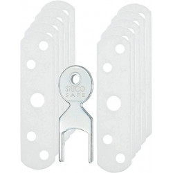 Plaque fenętre blanc 85x22mm