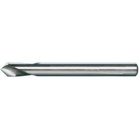 Foret à pointer CN, à queue cylindrique, angle de pointe 90°, en acier à coupe rapide à 5 % de cobalt, DIN 1835-B, surface sans revêtement, Ø h8 : 4 mm