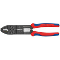 Pince à sertir noire laquée avec gaines bi-matière 240 mm