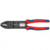 Pince à sertir noire laquée avec gaines bi-matière 240 mm