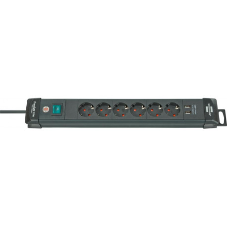 Multiprise 6 prises avec USB Premium Line - 3m H05VV-F3G15 Brennenstuhl
