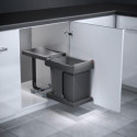 Poubelle sous evier 3635001 Solo 20 Slate-grey 300 mm
