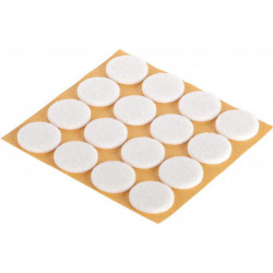 Patin en feutre blanc 22mm - 16 Unités