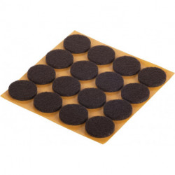 Patin en feutre marron 22mm - 16 Unités