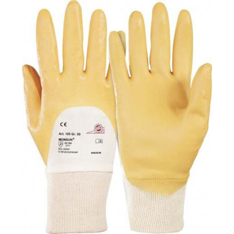 Gants de protection Monsun 105. Taille 9. curry (Par 10)