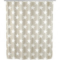 Rideau de douche Stella taupe anti-moisissure 180 x 200 cm polyester, lavable