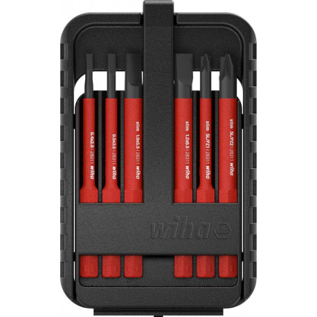 Trousse outils VDE slimBit electric PH PZ fente 6- Unités Wiha