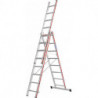 Echelles 3 plans - 3x10 barreaux AH 7,44m