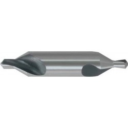Foret à centrer en carbure monobloc, Ø de foret : 1,25 mm, Ø queue h9 3,15 mm, Long. totale 31,5 mm, Pour Ø de la pièce à usiner : 8-10 mm