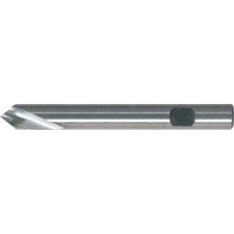 Foret à pointer CN en carbure monobloc, à queue cylindrique, 90°, surface sans revêtement, Ø h6 : 4 mm, Long. de goujure 12 mm, Long. totale 55 mm