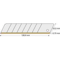 Lame TiN 25mm Pack a 10 Unités LUTZ BLADES