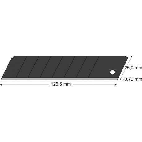 Lame noir 25mm Pack a 10 Unités LUTZ BLADES