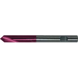 Foret à pointer CN en carbure monobloc, à queue cylindrique, 90°, surface à revêtement TiAIN, Ø h6 : 8 mm, Long. de goujure 21 mm, Long. totale 79 mm