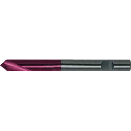 Foret à pointer CN en carbure monobloc, à queue cylindrique, 90°, surface à revêtement TiAIN, Ø h6 : 20 mm, Long. de goujure 45 mm, Long. totale 131 mm