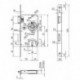 Serrure à mortaiser 55/72/BB/ DL/20 rd.NiSi/N/KK/FS