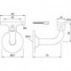 KWS 4511 Support de main courante pour 75 mm Dégagement au mur