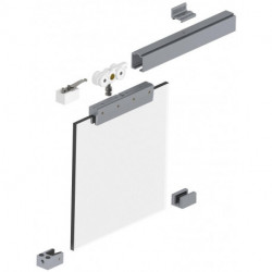 HELM 140 set, porte coulissante verre 8/10 mm ESGbis 140 kg