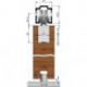HELM 73 ME-A set, porte coulissante en bois