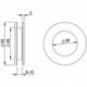 KWS 5254 Poignée encastrée Ř 65 mm pour porte vitrée acier inoxydable-inox