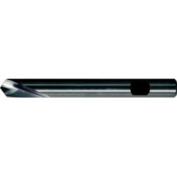 Foret à pointer CN en carbure monobloc, à queue cylindrique, 145°, surface sans revêtement, Ø h6 : 6 mm, Long. de goujure 16 mm, Long. totale 66 mm
