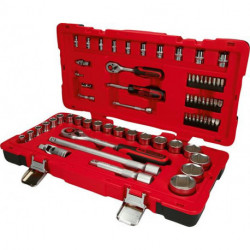 Jeu de douilles 1/4+1/2 - 68 Unités KS Tools