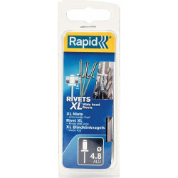 Rivet aveugle, aluminium Ř 48 x 20 mm + Foret 25 Unités Blister Rapid