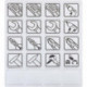 Etiquette set - pictogramme outils - 20 unités.
