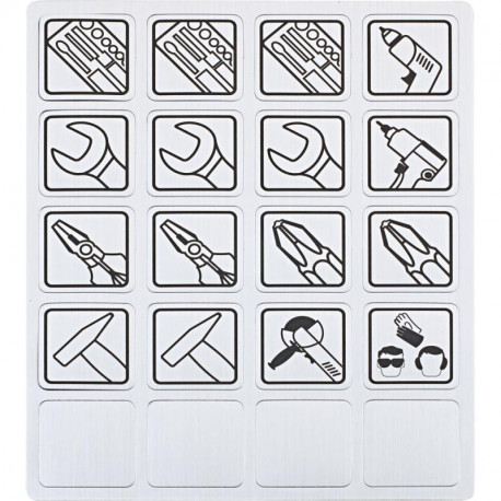 Etiquette set - pictogramme outils - 20 unités.