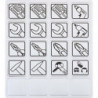 Etiquette set - pictogramme outils - 20 unités.