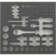 Module d'outils 2/3 vide douille 1/4+1/2 FORTIS