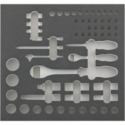 Module d'outils 2/3 vide douille 1/4+1/2 FORTIS