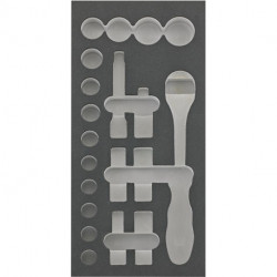 Module d'outils 1/3 vide pour clé à douille 1/2 FORTIS