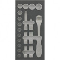Module d'outils 1/3 vide pour clé à douille 1/2 FORTIS